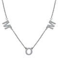 Moissanite MOM Necklace (18 Inches) in Platinum Over Sterling Silver 0.55 ctw - Sticky add to cart bar