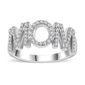 Moissanite Ring in Platinum Over Sterling Silver (Size 6.0) 0.60 ctw - Sticky add to cart bar