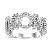 Moissanite Ring in Platinum Over Sterling Silver (Size 6.0) 0.60 ctw