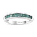 Grandidierite Half Eternity Band Ring in Platinum Over Sterling Silver (Size 10.0) 0.65 ctw - Sticky add to cart bar