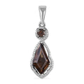 Brazilian Smoky Quartz Pendant in Platinum Over Copper 1.35 ctw - Sticky add to cart bar