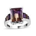 AAA Anahi Ametrine, Multi Gemstone Ring in Platinum Over Sterling Silver (Size 10.0) 5.90 ctw (Del. in 10-12 Days) - Sticky add to cart bar