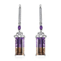 AAA Anahi Ametrine and Multi Gemstone Dangling Earrings in Platinum Over Sterling Silver 12.80 ctw - Sticky add to cart bar