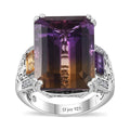 AAA Anahi Ametrine and Multi Gemstone Ring in Platinum Over Sterling Silver (Size 10.0) 20.50 ctw - Sticky add to cart bar