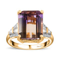 AAA Anahi Ametrine and Moissanite Ring in Vermeil Yellow Gold Over Sterling Silver (Size 10.0) 8.00 ctw - Sticky add to cart bar