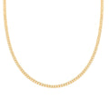 Italian 14K YG Over Sterling Silver Flat Curb Necklace (22 Inches) (10 g) - Sticky add to cart bar