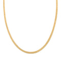 Italian 14K Yellow Gold Over Sterling Silver Herringbone Chain Necklace 20 Inches 10.20 Grams - Sticky add to cart bar