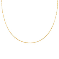 Italian 14K Yellow Gold Over Sterling Silver Twisted Necklace 18-24 Inches 4 Grams