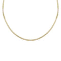 10K Yellow, White Gold 3.5mm Diamond-Cut Cylinder Chain Necklace 24 Inches 22.50 Grams - Sticky add to cart bar