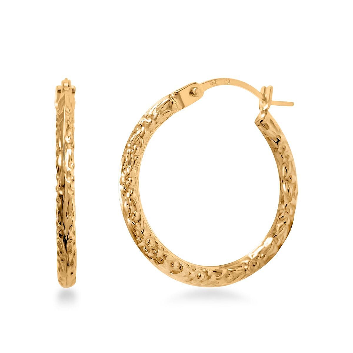14K Yellow Gold Hoop Earrings 0.50 Grams