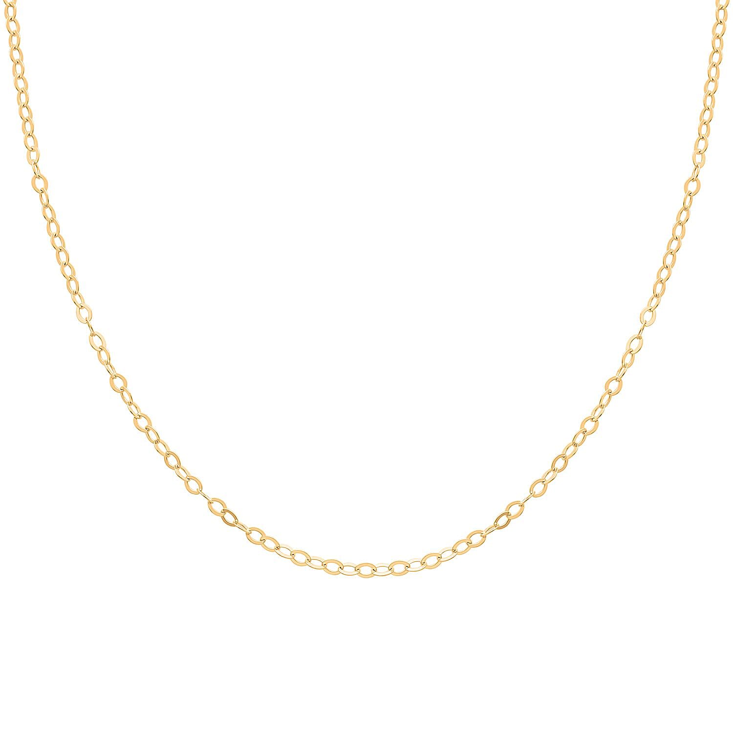 14K Yellow Gold Over Sterling Silver Adjustable Link Chain Necklace 24 Inches 2.80 Grams