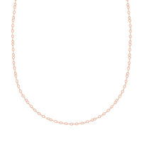 14K Rose Gold Over Sterling Silver Adjustable Link Chain Necklace 24 Inches 2.80 Grams