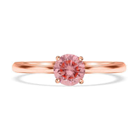 SGL Certified 14K Rose Gold Lab Grown Pink Diamond (VS) Ring (Size 7.0) 0.50 ctw