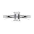 IGI Certified 14K White Gold Emerald Cut Luxuriant Lab Grown Diamond (F, VS) Solitaire Ring (Size 8.0) 1.00 ctw - Sticky add to cart bar