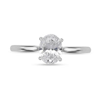 IGI Certified 14K White Gold Luxuriant Lab Grown Diamond (F, VS) Solitaire Ring (Size 8.0) 1.00 ctw