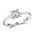 IGI Certified Luxoro 14K White Gold Princess Cut Luxuriant Lab Grown Diamond (E, VS) Solitaire Ring (Size 10.0) 1.00 ctw - Sticky add to cart bar