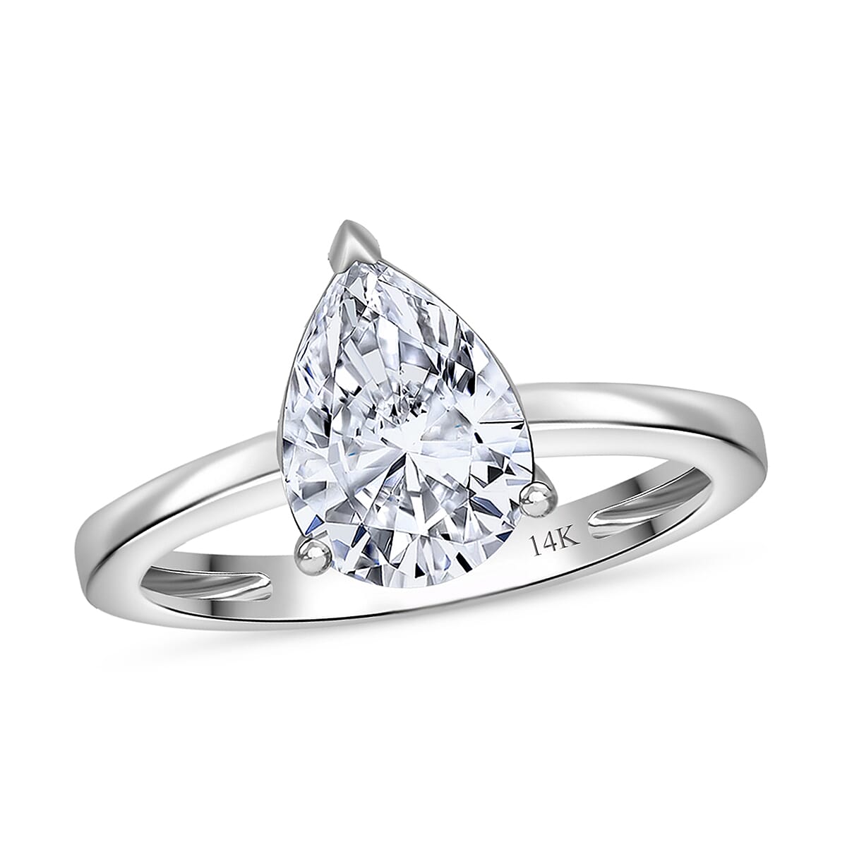 IGI Certified 14K White Gold Luxuriant Lab Grown Diamond (VS) Solitaire Ring (Size 10.0) 1.00 ctw