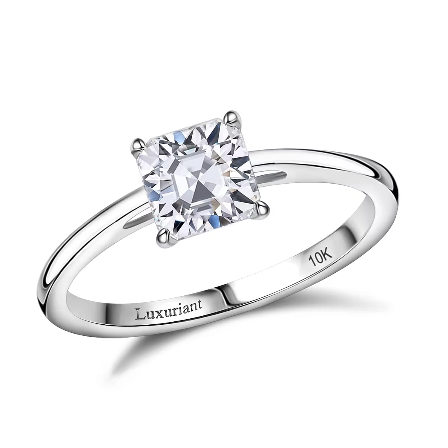 IGI Certified 14K White Gold Luxuriant Lab Grown Diamond (VS) Solitaire Ring (Size 8.0) 1.00 ctw