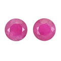 AAA Montepuez Ruby Set of 2 (Rnd 6 mm) 2.00 ctw Loose gemstone - Sticky add to cart bar