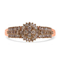 Natural Champagne Diamond Ring in Vermeil Rose Gold Over Sterling Silver (Size 8.0) 0.50 ctw - Sticky add to cart bar