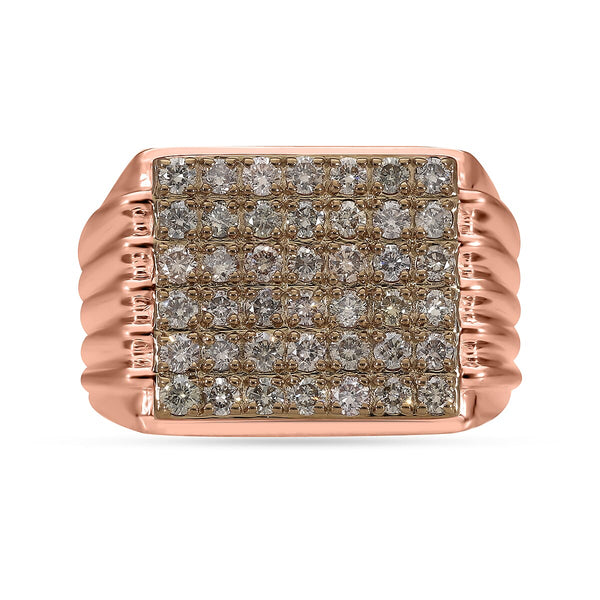 Natural Champagne Diamond Ring in Vermeil Rose Gold Over Sterling Silver (Size 9.0) 1.50 ctw - Product card gallery slide 1 (10177404109113)