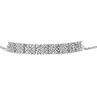 Adjustable Diamond Bracelet in Platinum Over Sterling Silver 0.50 ctw  0.50 ctw