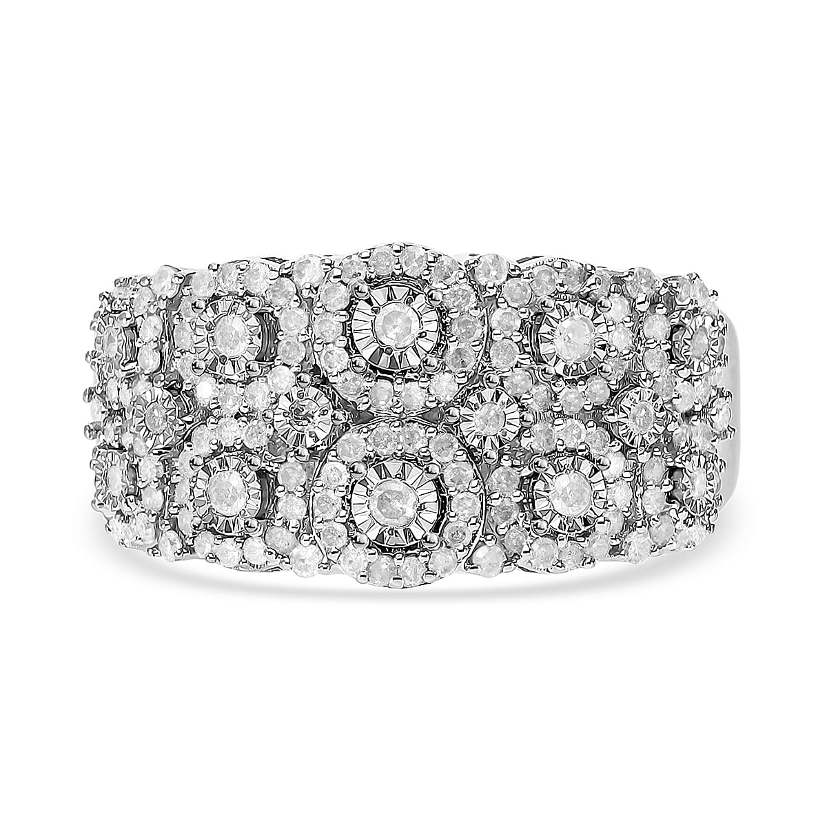 Diamond Ring in Sterling Silver