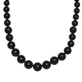 Karis Shungite 8-15mm Beaded Necklace 20 Inches in 18K Rose Gold Plated 424.00 ctw - Sticky add to cart bar