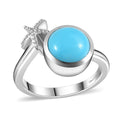 Sleeping Beauty Turquoise Ring in Platinum Over Sterling Silver (Size 10.0) 2.35 ctw - Sticky add to cart bar