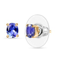 Tanzanite Earrings in Vermeil YG Over Sterling Silver 0.70 ctw - Sticky add to cart bar