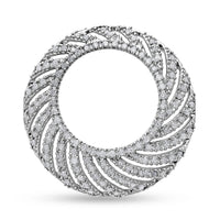 White Diamond Pendant without Chain in 18K Vermeil YG Over Sterling Silver 0.50 ctw