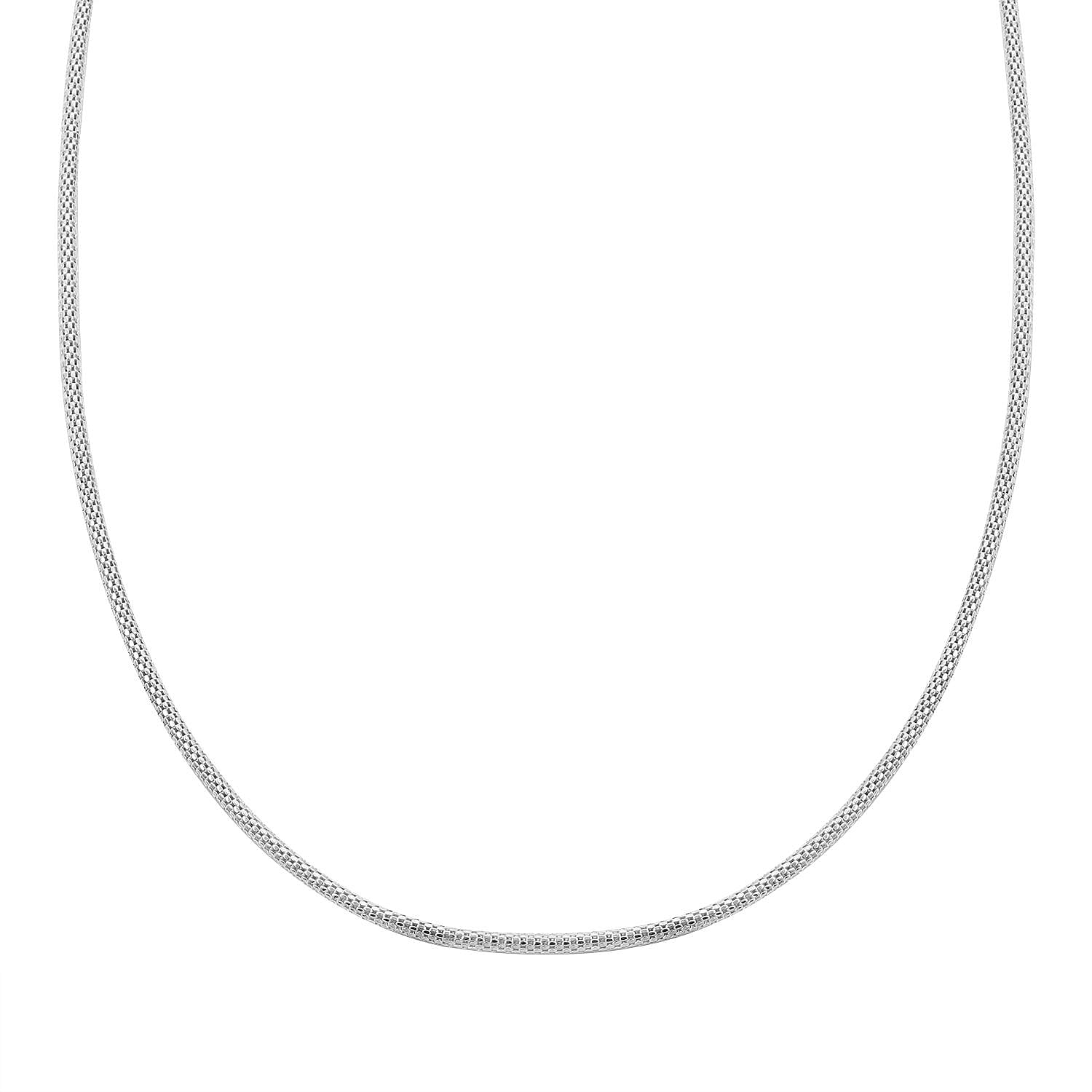 Sterling Silver 2.7mm Anti-Tarnish Silver Plus Coreana Popcorn Chain 24 Inches 8.80 Grams