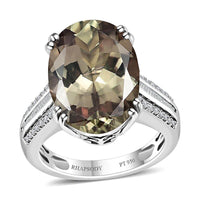 Doorbuster Certified & Appraised Rhapsody AAAA Turkizite and E-F VS2 Diamond 10.90 ctw Ring in 950 Platinum 8.65 Grams