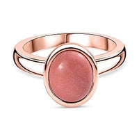 Oregon Sunrise Peach Opal 1.80 ctw Solitaire Ring in Vermeil Rose Gold Over Sterling Silver (Size 11.5) (5.62 g)