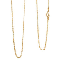 Italian 14K YG Over Sterling Silver Venezia Chain Necklace (24 Inches) (2.50 g)