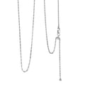 Italina Sterling Silver Rope Adjustable Chain Necklace 24 Inches 3.20 Grams - Sticky add to cart bar