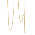 Italina 14K Yellow Gold Over Sterling Silver Rope Adjustable Chain Necklace 24 Inches 3.20 Grams - Sticky add to cart bar