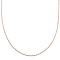 Italina 14K Rose Gold Over Sterling Silver Rope Adjustable Chain Necklace 24 Inches 3.20 Grams - Sticky add to cart bar