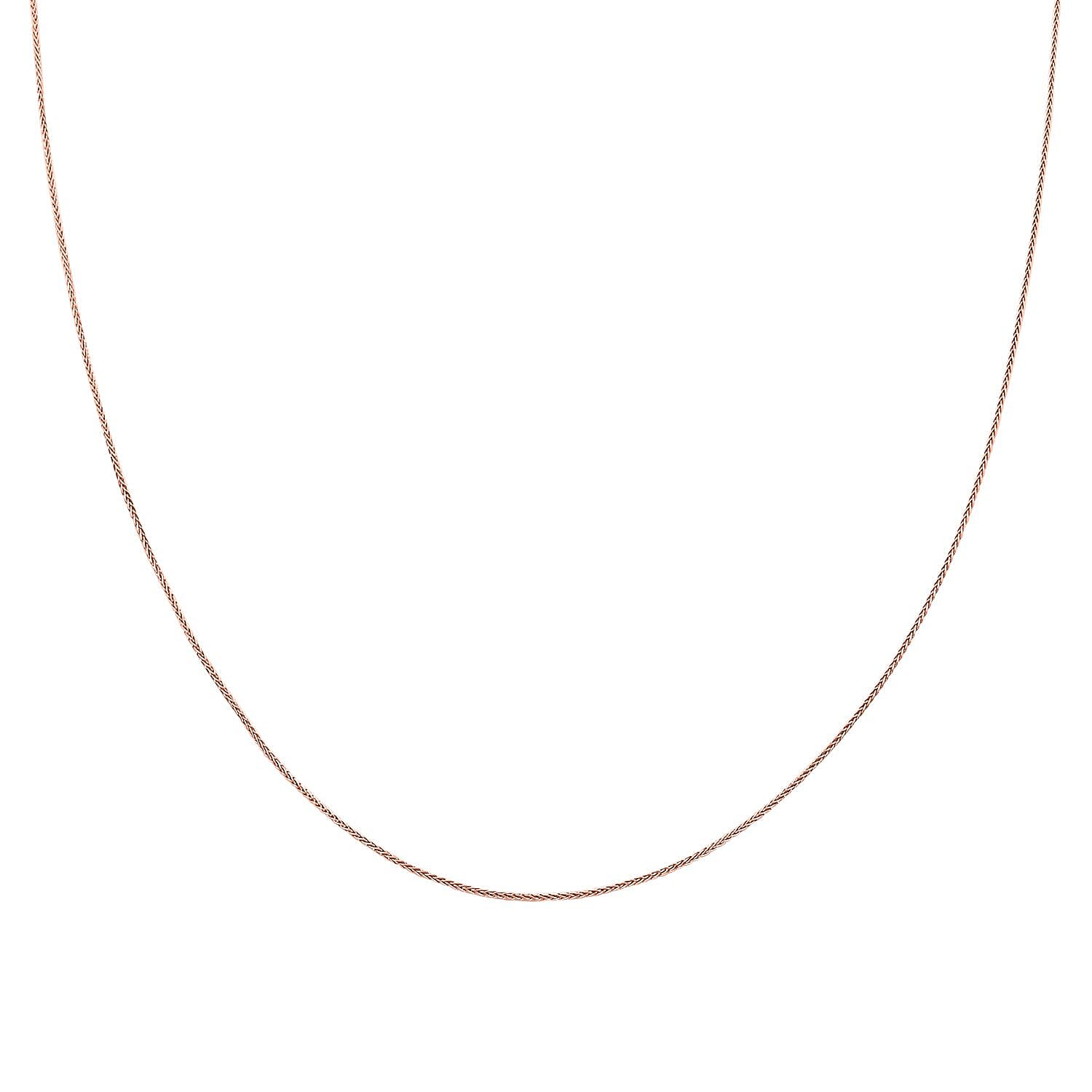 Italian 14K Rose Gold Over Sterling Silver Chain Necklace 24 Inches 3.20 Grams
