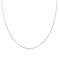 Italian 14K Rose Gold Over Sterling Silver Chain Necklace 24 Inches 3.20 Grams