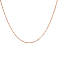 Italian 14K Rose Gold Over Sterling Silver Franco Chain Necklace 24 Inches 3.40 Grams