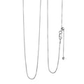 Italian Box Chain Necklace in Sterling Silver 24 Inches 2.60 Grams - Sticky add to cart bar
