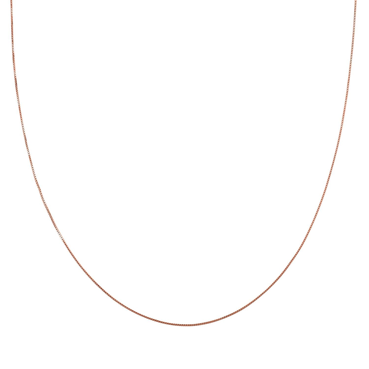 Italian 14K Rose Gold Over Sterling Silver Chain Necklace 24 Inches 2.60 Grams