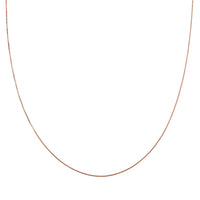 Italian 14K Rose Gold Over Sterling Silver Chain Necklace 24 Inches 2.60 Grams