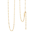 Italian 14K Yellow Gold Over Sterling Silver Singapore Chain Necklace 24 Inches 2.70 Grams - Sticky add to cart bar