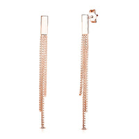 Vermeil RG Over Sterling Silver Earrings 1.80 g
