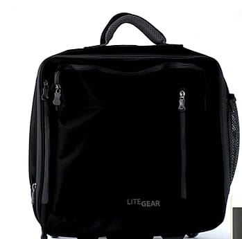 TLV Birthday Deal Lite Gear Hybrid Rolling Tote Luggage (14.5x13.5x10")- Black