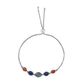 Mojave Multi Turquoise Bolo Bracelet in Platinum Over Sterling Silver 3.90 ctw - Sticky add to cart bar