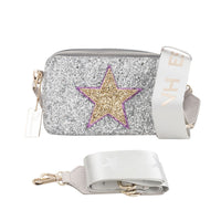 Vintage Haven White Crossbody Bag with 2 Interchangeable Straps (8x2.5x5")