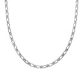 Italian Sterling Silver Figaro Bombe Pyramid Necklace 22 Inches 36.10 Grams - Sticky add to cart bar